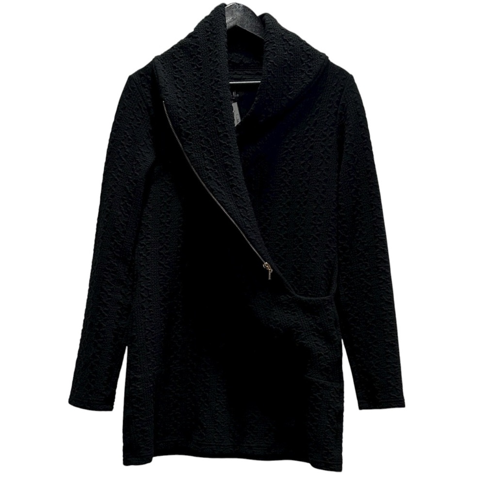 #355 Ruelle Black Cowl Neck Women's Sweater